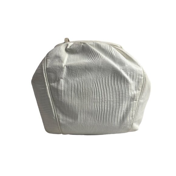 Vintage Sharif Women's White Crock Skin Leather Crossbody Bag Sz S - Picture 4 of 12